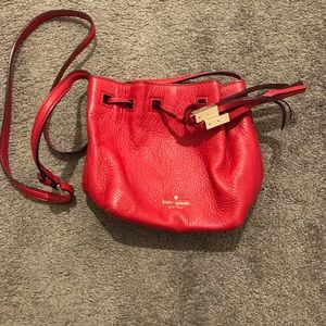Red Kate Spade Bucket Bag
